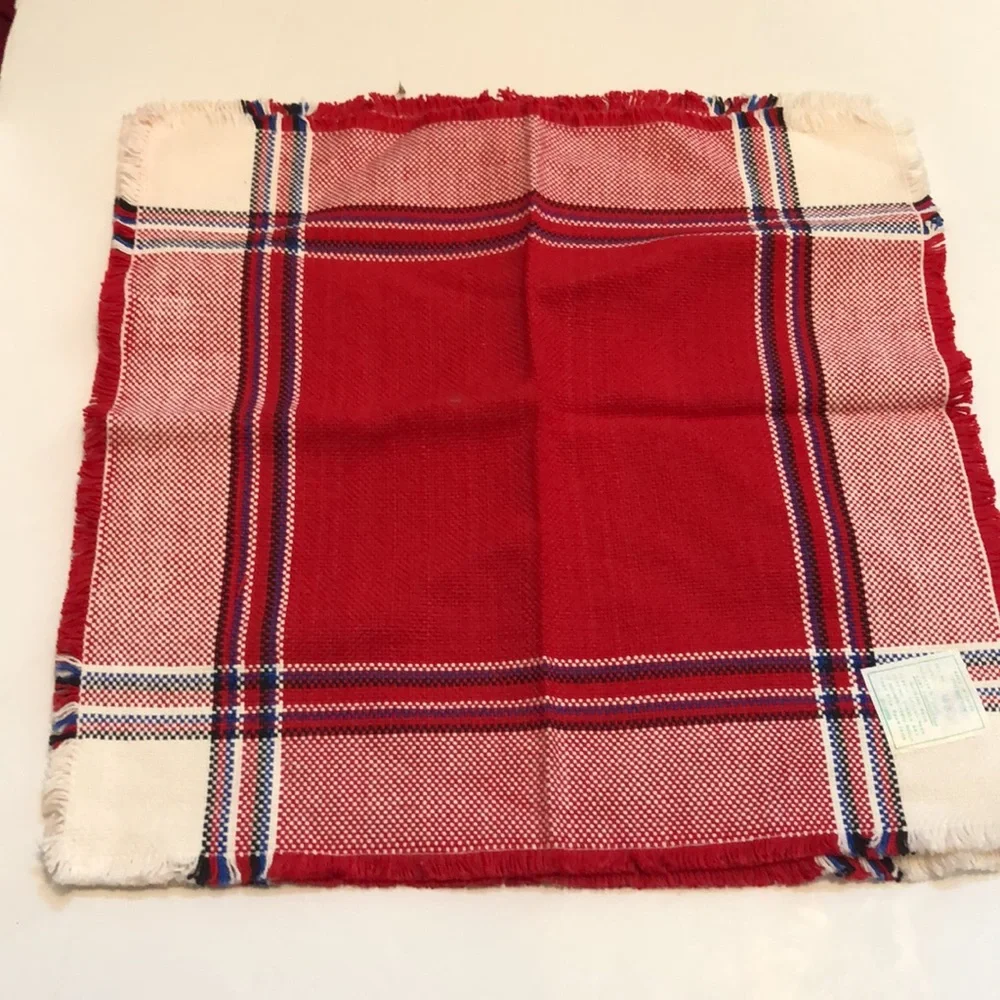 Norwegian woven napkins cloth vintage woven napkins Vintage Woven USA JULY 4th